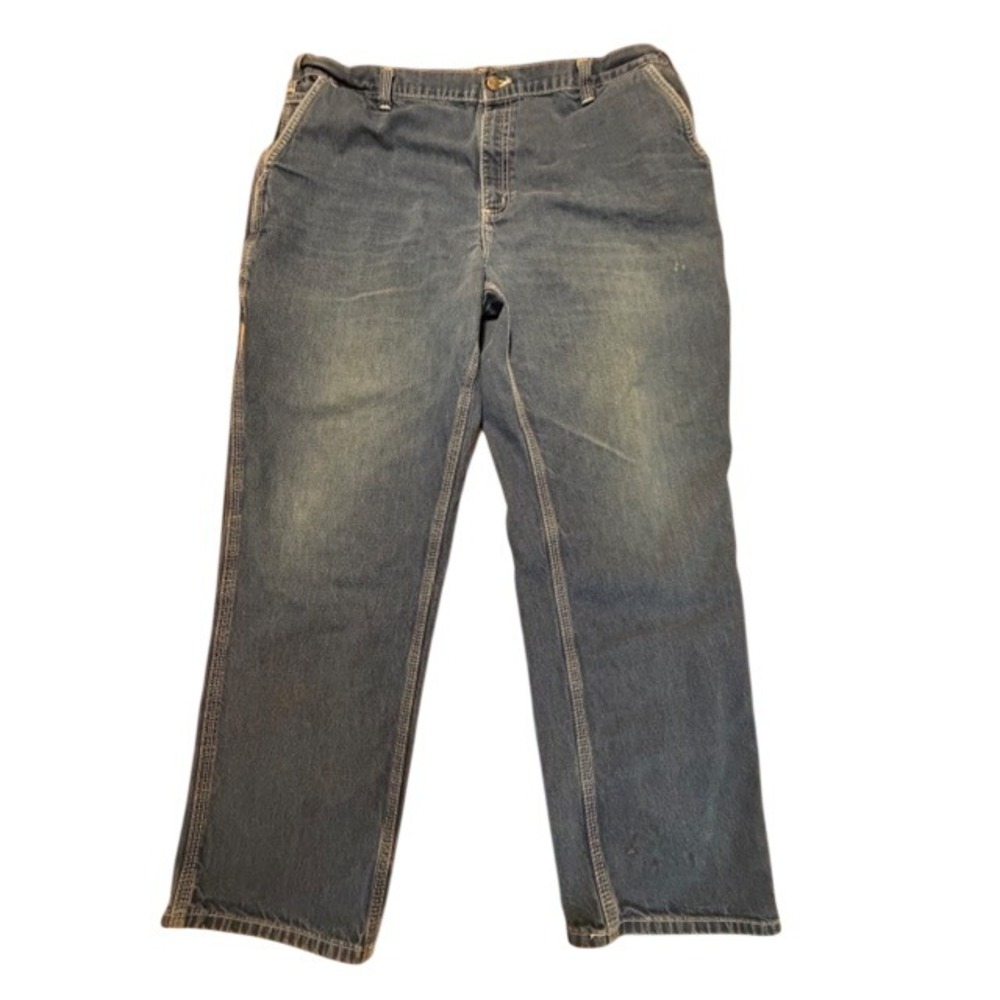 Carhartt FR Flame Resistant Carpenter‎ Jeans Mens Blue Denim Utility 42 x 32